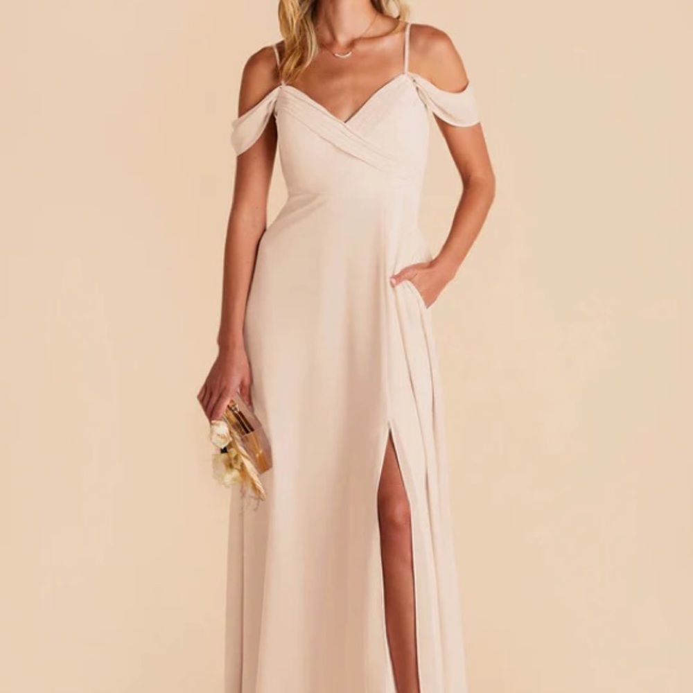 Spence Convertible Dress, Chiffon Champagne.
